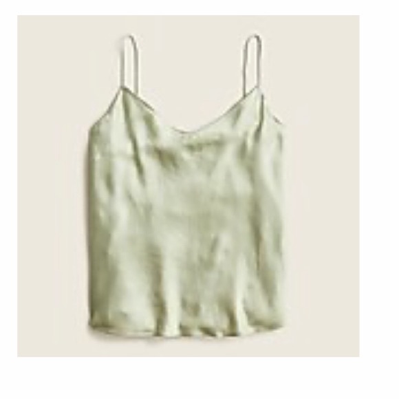NWT washable silk charmeuse camisole top in faded pistachio - Picture 3 of 8